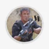 The Expendables 3 Movie Barney Ross Sylvester Stallone Round Beach Towel