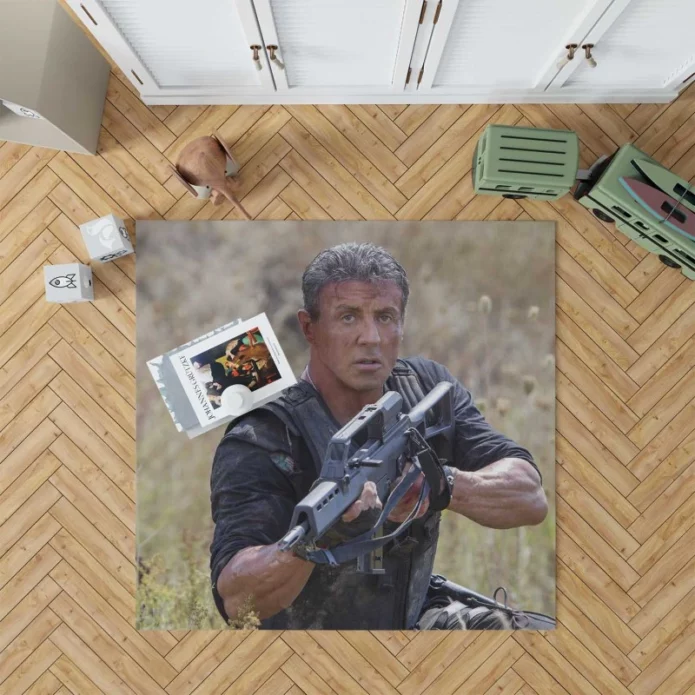 The Expendables 3 Movie Barney Ross Sylvester Stallone Rug