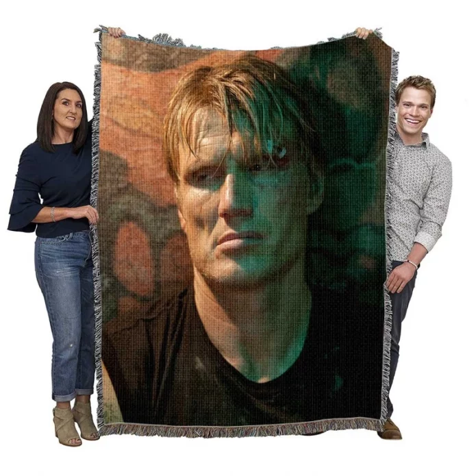 The Expendables Movie Gunnar Jensen Dolph Lundgren Woven Blanket