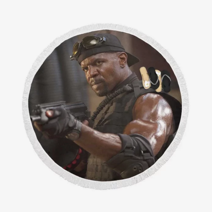 The Expendables Movie Hale Caesar Terry Crews Round Beach Towel