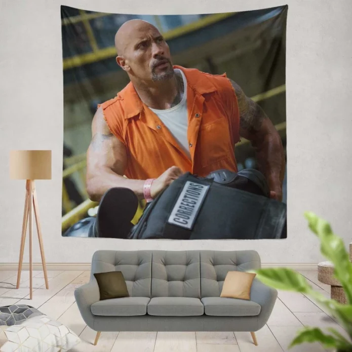 The Fate of The Furious Movie Luke Hobbs Wall Hanging Tapestry
