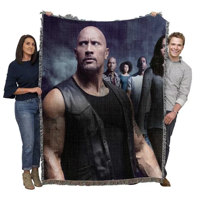 The Fate of The Furious Movie Poster Woven Blanket