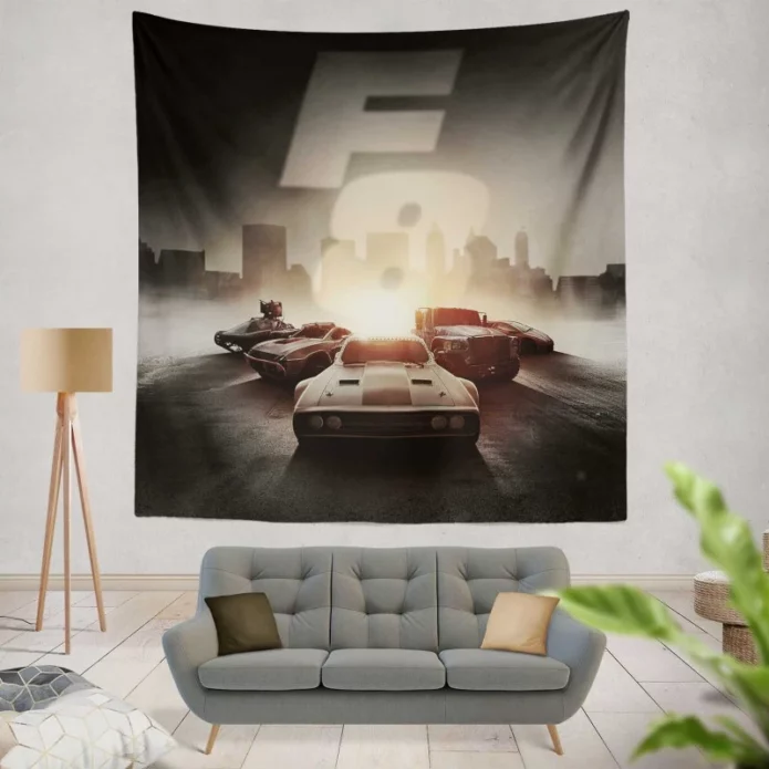 The Fate of The Furious Movie Wall Hanging Tapestry