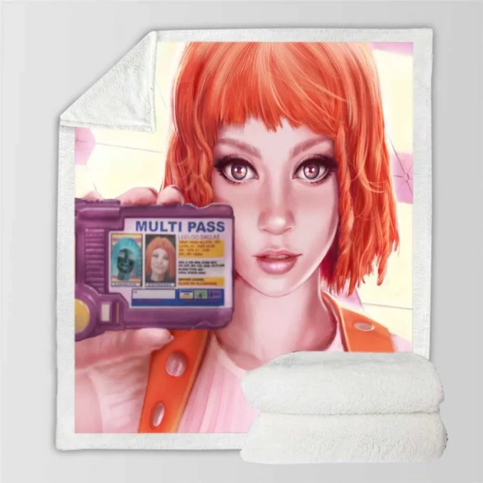 The Fifth Element Movie Leeloo Sherpa Fleece Blanket