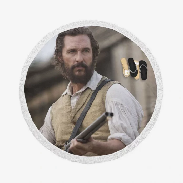 The Free State of Jones Movie Matthew McConaughey Round Beach Towel