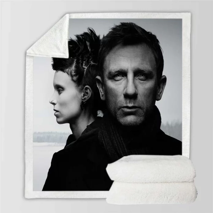 The Girl With The Dragon Tattoo Movie Daniel Craig Sherpa Fleece Blanket