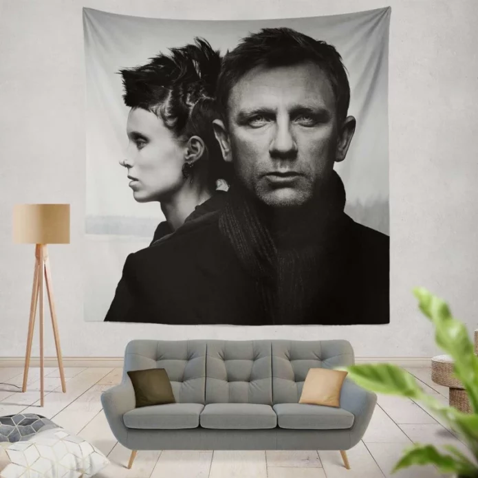 The Girl With The Dragon Tattoo Movie Daniel Craig Wall Hanging Tapestry