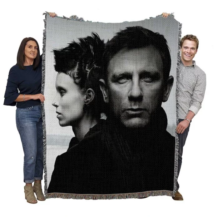The Girl With The Dragon Tattoo Movie Daniel Craig Woven Blanket