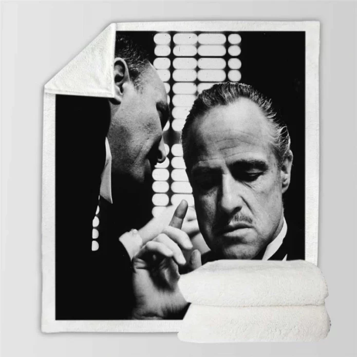 The Godfather Movie Marlon Brando Sherpa Fleece Blanket