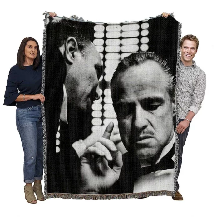 The Godfather Movie Marlon Brando Woven Blanket