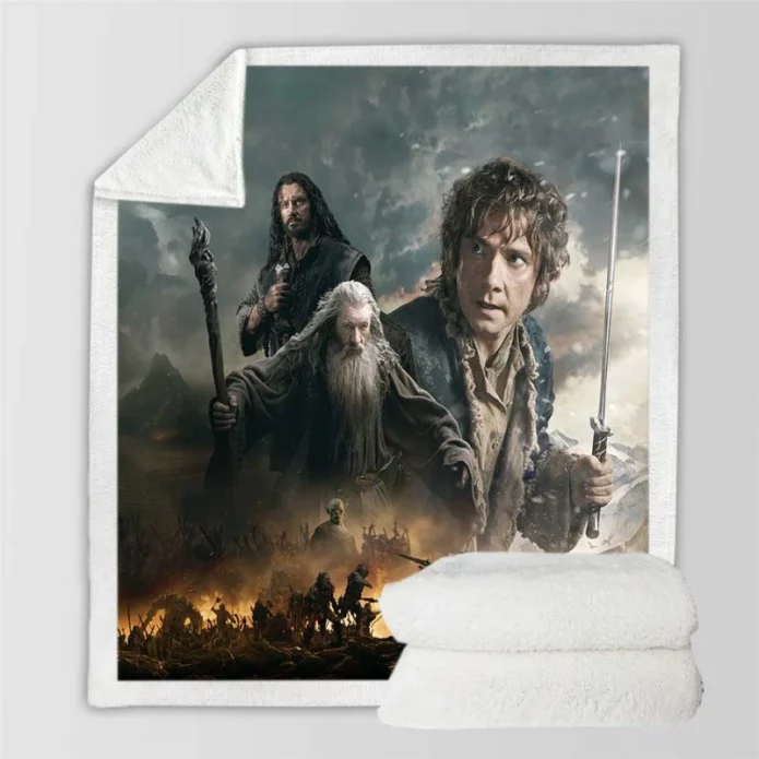 The Hobbit The Battle of the Five Armies Fantasy Movie Sherpa Fleece Blanket