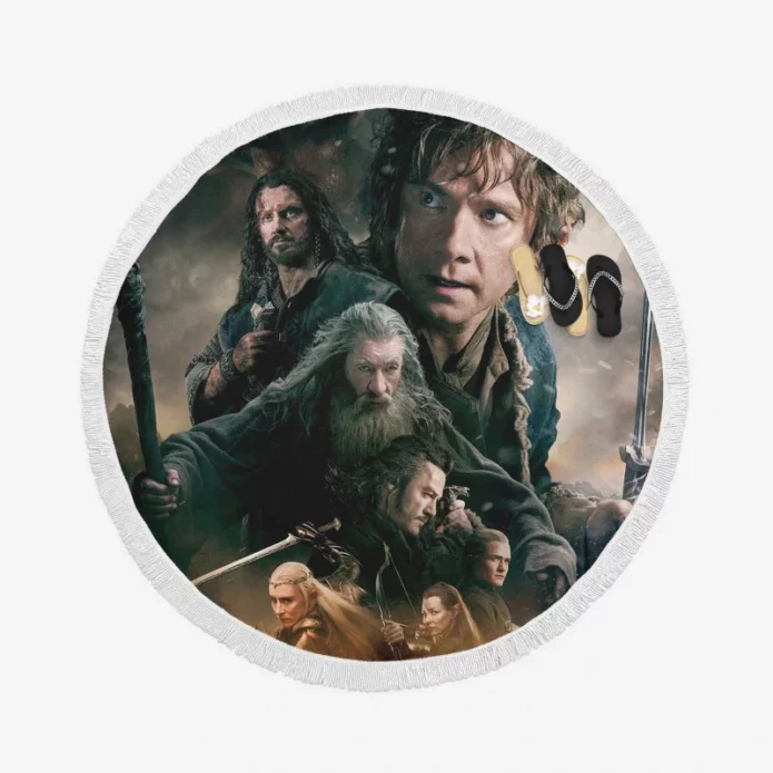 The Hobbit The Battle of the Five Armies Kids Movie Round Beach Towel