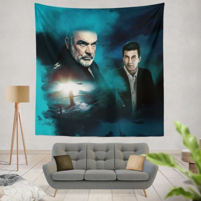 The Hunt for Red October Movie Sean Connery Alec Baldwin Wall Hanging Tapestry