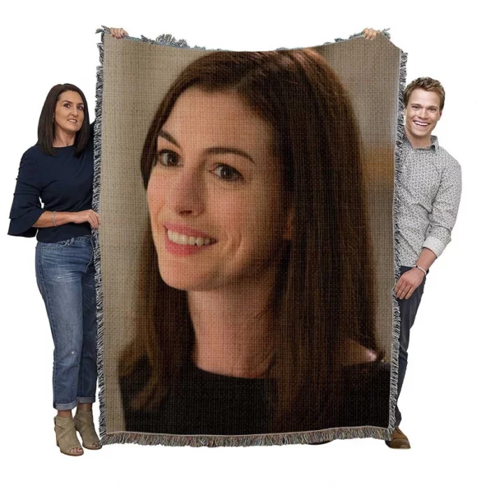 The Intern Movie Anne Hathaway Woven Blanket