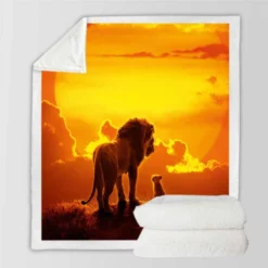 The Lion King Movie Simba Mufasa Sherpa Fleece Blanket