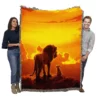 The Lion King Movie Simba Mufasa Woven Blanket