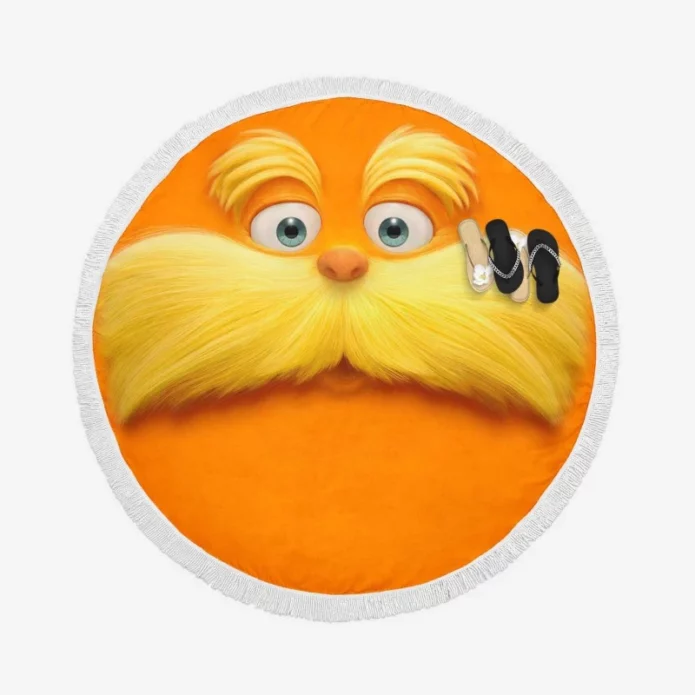 The Lorax Movie Round Beach Towel