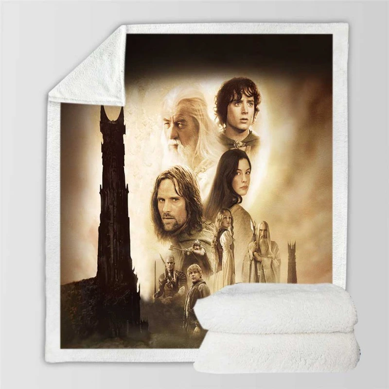 The Lord Of The Rings The Two Towers Movie Sherpa Fleece Blanket