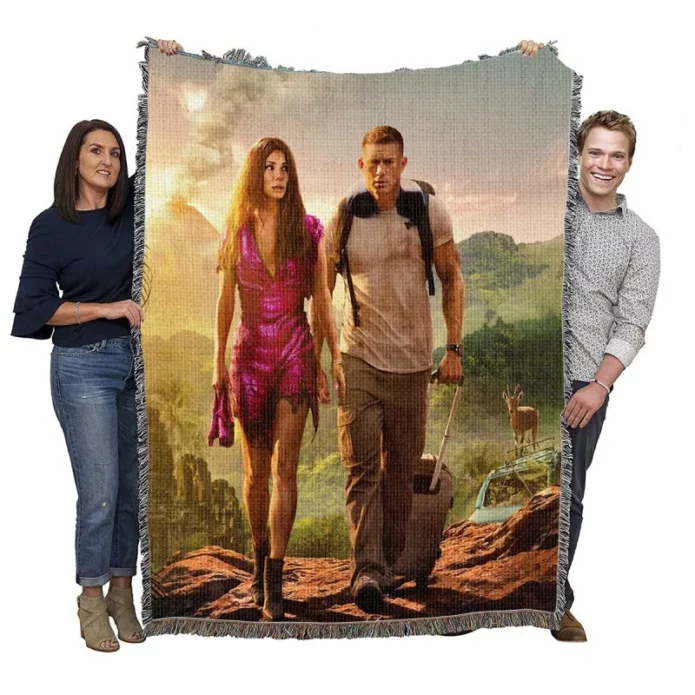 The Lost City Movie Sandra Bullock Channing Tatum Woven Blanket