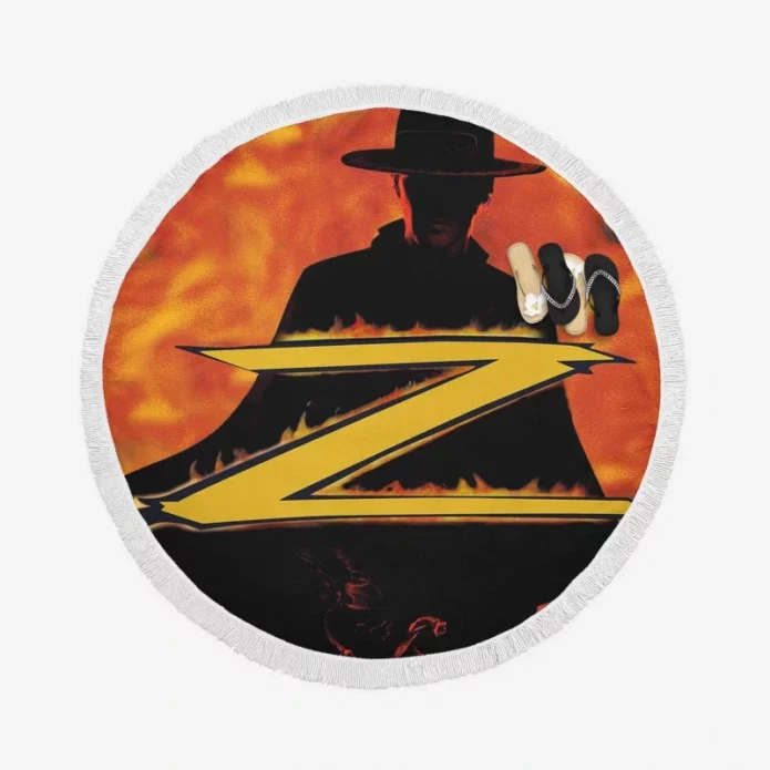 The Mask of Zorro Movie Round Beach Towel