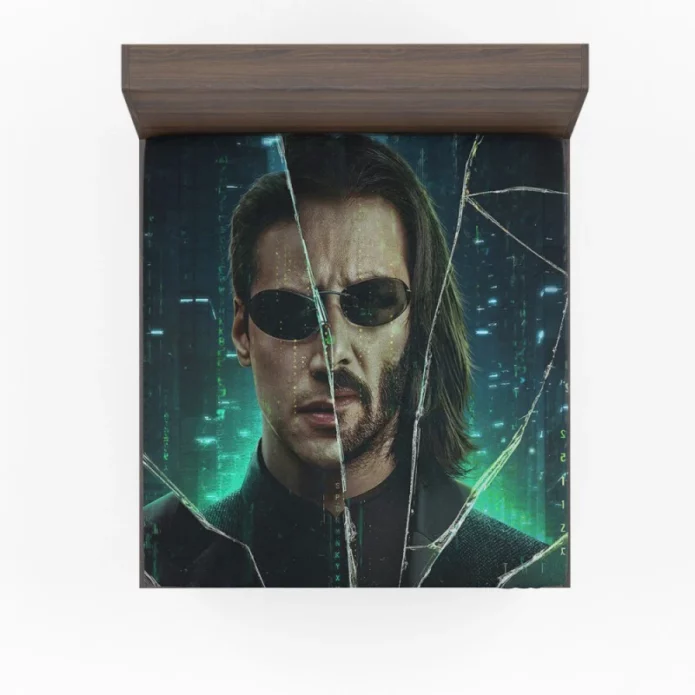 The Matrix Resurrections Movie Keanu Reeves Fitted Sheet