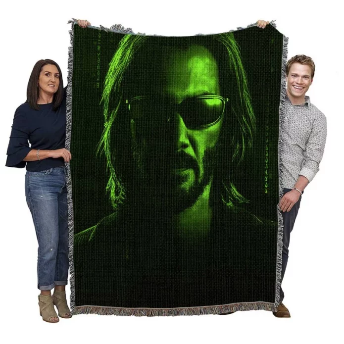 The Matrix Resurrections Movie Woven Blanket