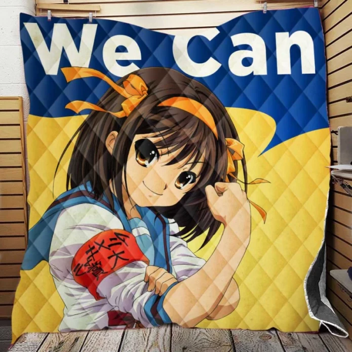 The Melancholy of Haruhi Suzumiya Quilt Blanket