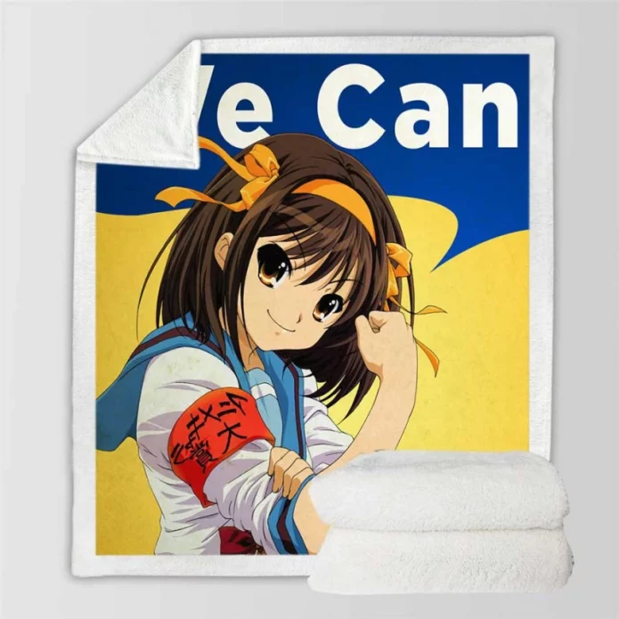 The Melancholy Of Haruhi Suzumiya Sherpa Fleece Blanket