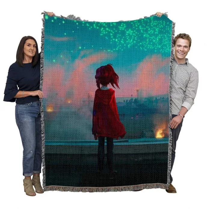 The Mitchells vs The Machines Movie Katie Mitchell Woven Blanket