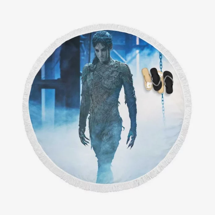 The Mummy Movie Sofia Boutella Round Beach Towel