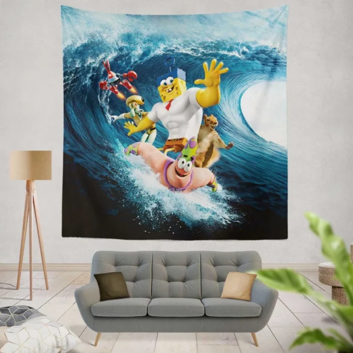 The SpongeBob Movie Sponge Out of Water Movie Patrick Star Wall Hanging Tapestry