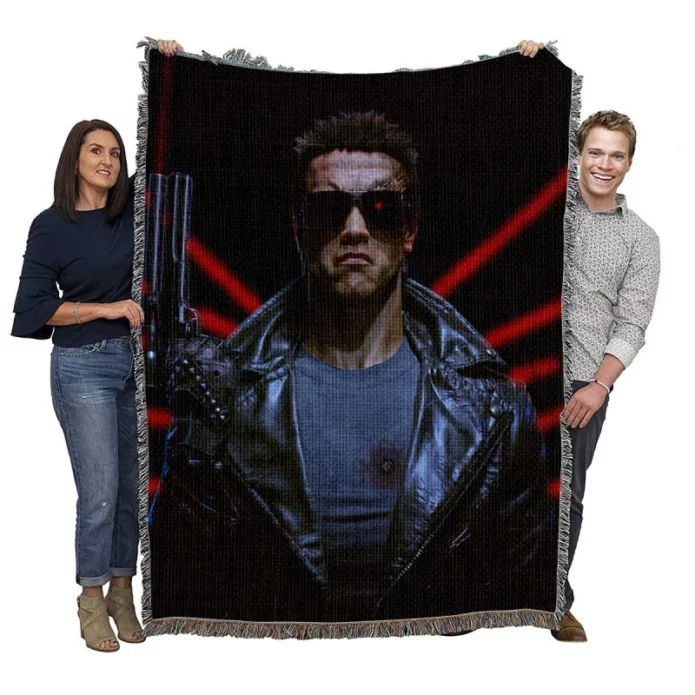 The Terminator Movie Woven Blanket