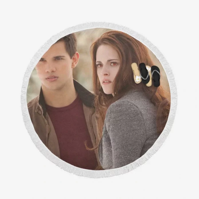 The Twilight Saga Bella Swan Jacob Black Round Beach Towel