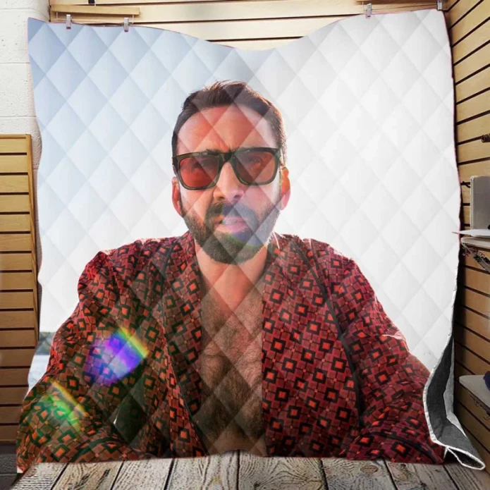 The Unbearable Weight of Massive Talent Movie Nicolas Cage Quilt Blanket