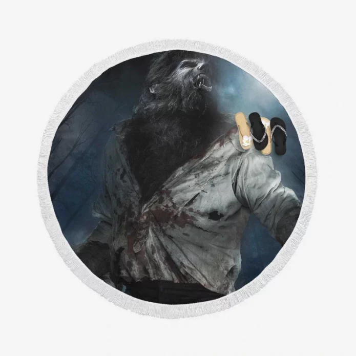 The Wolfman Movie Round Beach Towel