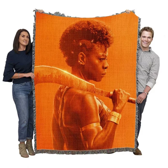 The Woman King Movie Viola Davis Woven Blanket