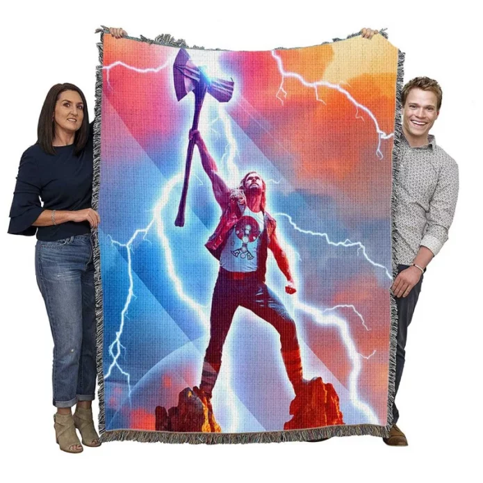Thor Love and Thunder Movie Chris Hemsworth Woven Blanket