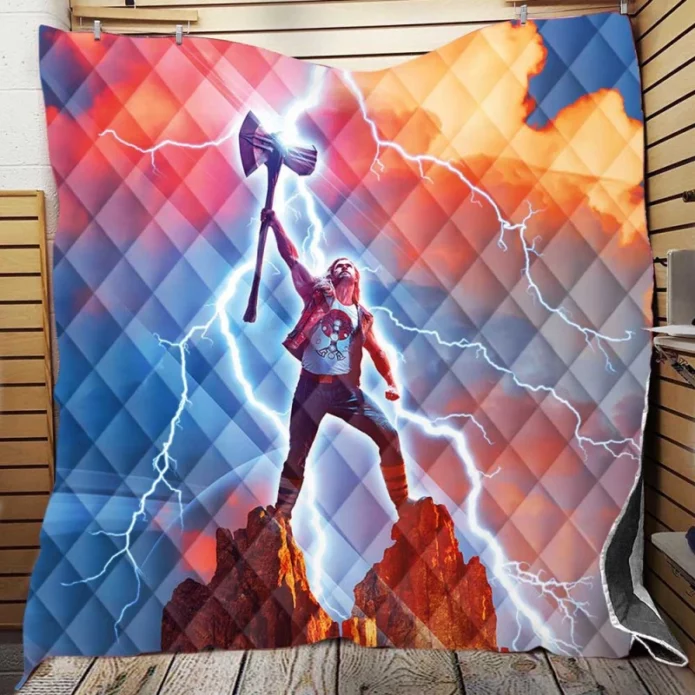 Thor Love and Thunder Movie Marvel Quilt Blanket