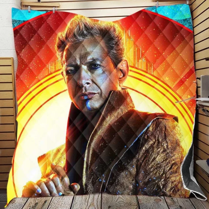 Thor Ragnarok Movie Jeff Goldblum Grandmaster Comic Quilt Blanket