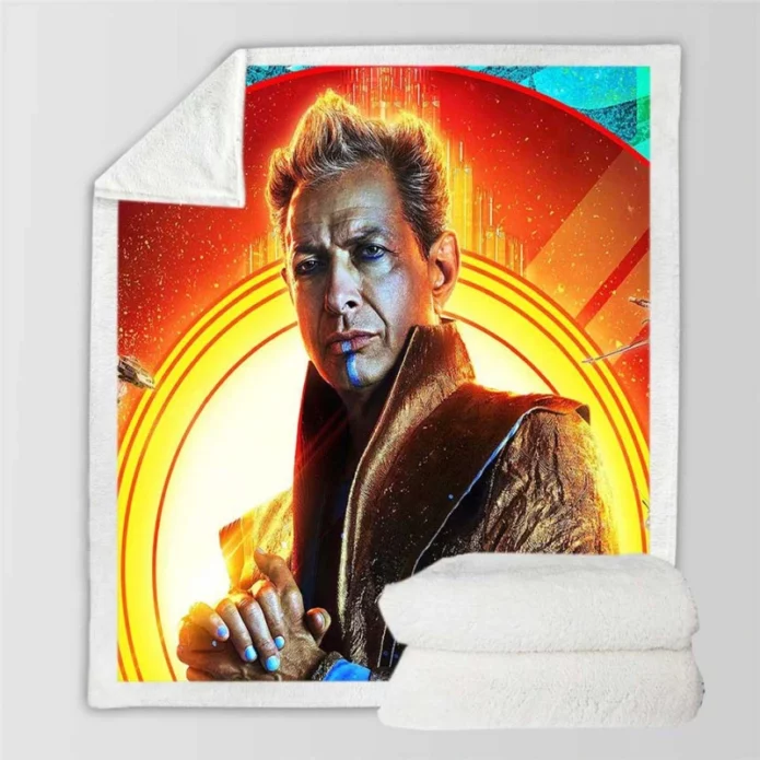 Thor Ragnarok Movie Jeff Goldblum Grandmaster Comic Sherpa Fleece Blanket