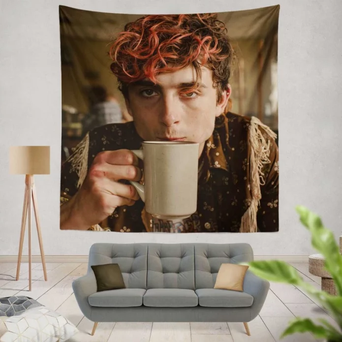 Timothee Chalamet in Bones and All Movie Wall Hanging Tapestry