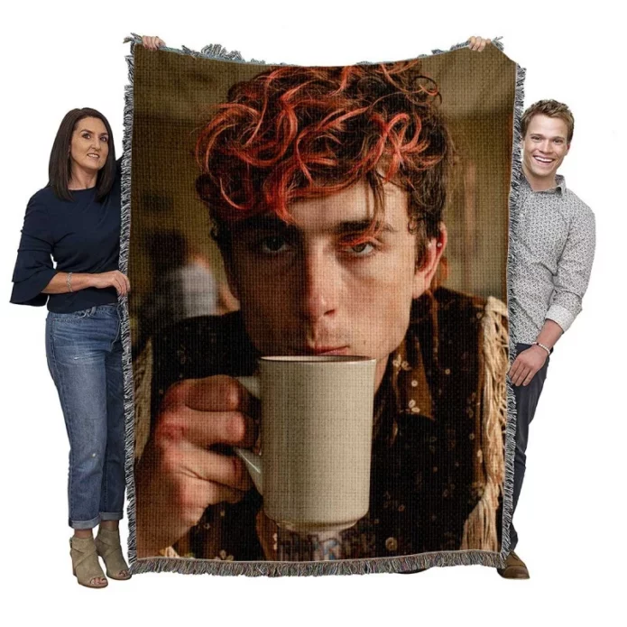 Timothee Chalamet in Bones and All Movie Woven Blanket