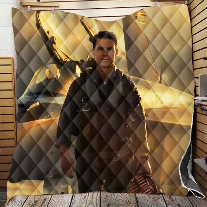 Tom Cruise in Top Gun Maverick Movie Quilt Blanket