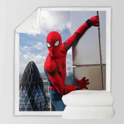 Tom Holland Spider-Man Homecoming Movie Sherpa Fleece Blanket