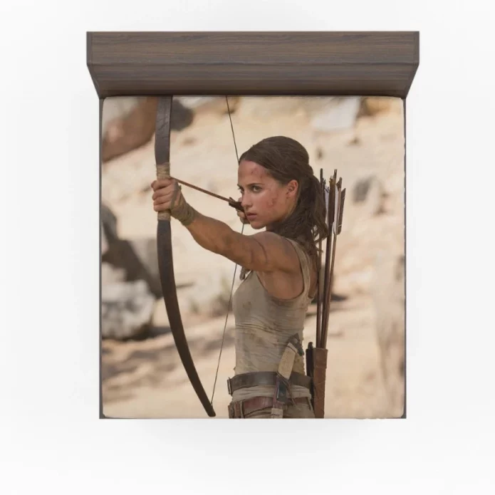 Tomb Raider Movie Alicia Vikander Lara Croft Fitted Sheet