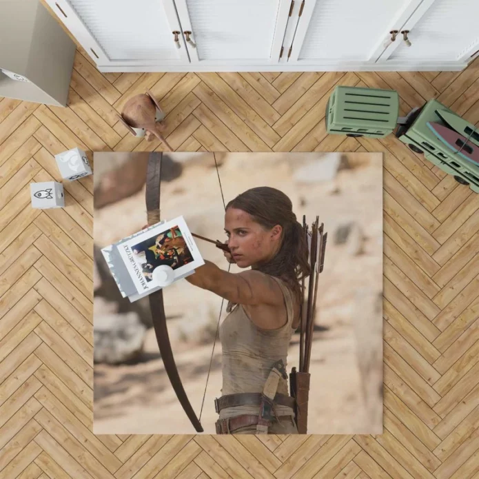 Tomb Raider Movie Alicia Vikander Lara Croft Rug