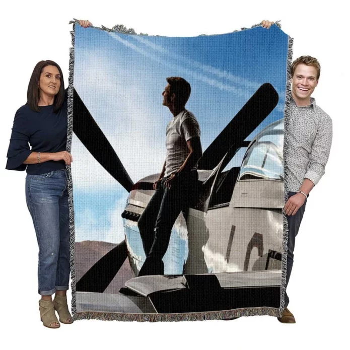 Top Gun Maverick Action Movie Tom Cruise Woven Blanket