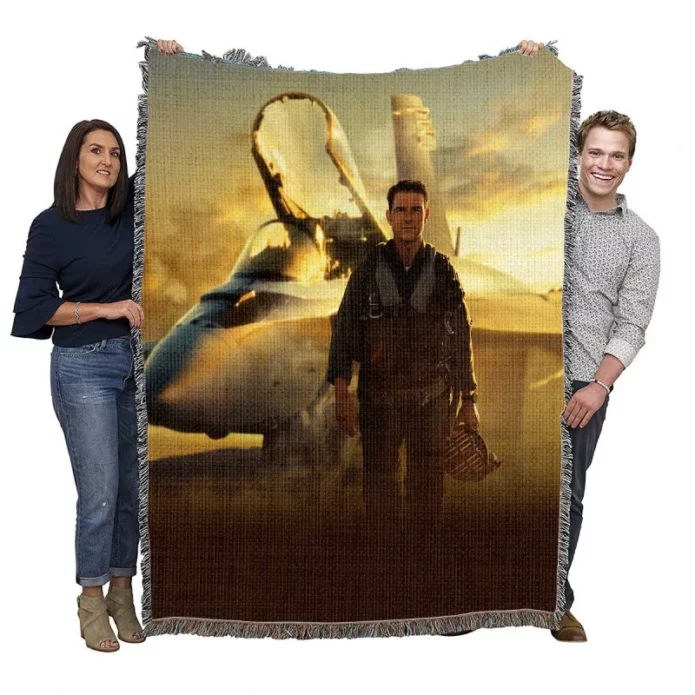 Top Gun Maverick Movie Lt Pete Mitchell Woven Blanket