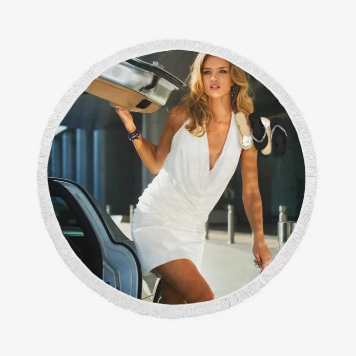 Transformers Dark of the Moon Movie Rosie Huntington-Whiteley Round Beach Towel