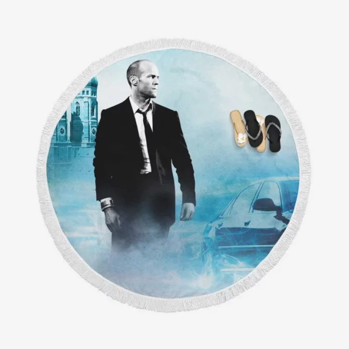 Transporter 3 Movie Jason Statham Round Beach Towel